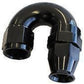 Aeroflow 200 & 250 series braided hose 180 Deg -4AN Full Flow Teflon End Black 1 Piece Fullflo Aeroflow Performance Products AF576-04DBLK