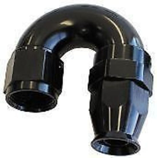 Aeroflow AF576-04DBLK 180 Deg -4AN Full Flow Teflon Hose End Black 1 Piece Fullflo