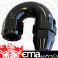 Aeroflow 200 & 250 series braided hose 180 Deg -4AN Full Flow Teflon End Black 1 Piece Fullflo Aeroflow Performance Products AF576-04DBLK