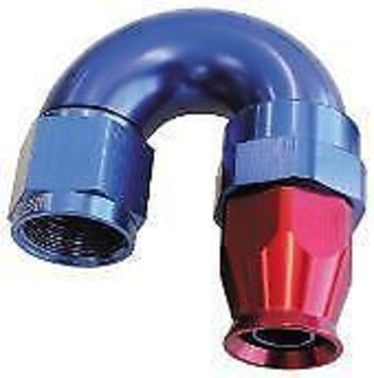 Aeroflow AF576-06D 180 Deg -6AN Full Flow Teflon Hose End Blue 1 Piece Fullflow