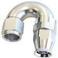 Aeroflow AF576-06DS 180 Deg -6AN Full Flow Teflon Hose End Silver 1 Piece Fullfl