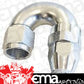 Aeroflow 200 & 250 series braided hose 180 Deg -8AN Full Flow Teflon End Silver 1 Piece Fullfl Aeroflow Performance Products AF576-08DS
