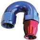 Aeroflow 200 & 250 series braided hose 180 Deg -12AN Full Flow Teflon End Blue 1 Piece Fullflow Aeroflow Performance Products AF576-12D