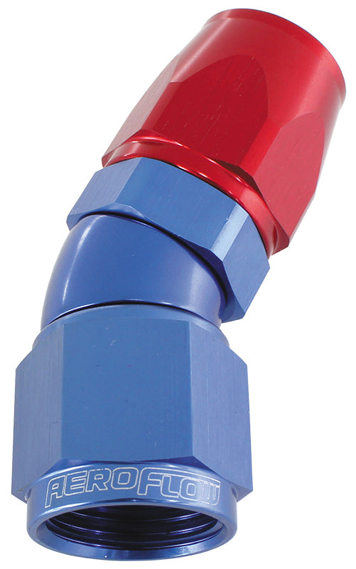 Aeroflow AF577-03D 30 Deg -3AN Full Flow Teflon Hose End Blue 1 Piece Fullflow