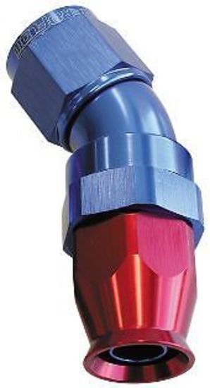 Aeroflow AF577-04D 30 Deg -4AN Full Flow Teflon Hose End Blue 1 Piece Fullflow