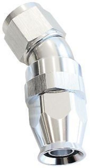 Aeroflow 200 & 250 series braided hose 30 Deg -6AN Full Flow Teflon End Silver 1 Piece Fullfl Aeroflow Performance Products AF577-06DS
