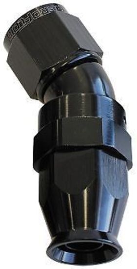 Aeroflow AF577-10DBLK 30 Deg -10AN Full Flow Teflon Hose End Black 1 Piece Fullflo