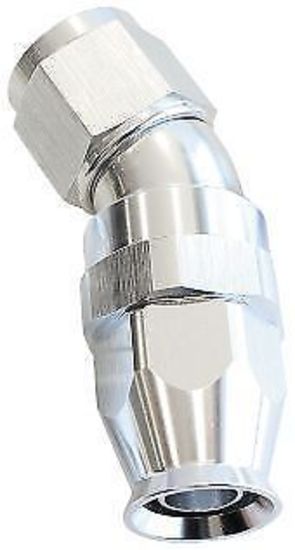 Aeroflow 200 & 250 series braided hose 30 Deg -16AN Full Flow Teflon End Silver 1 Piece Fullfl Aeroflow Performance Products AF577-16DS