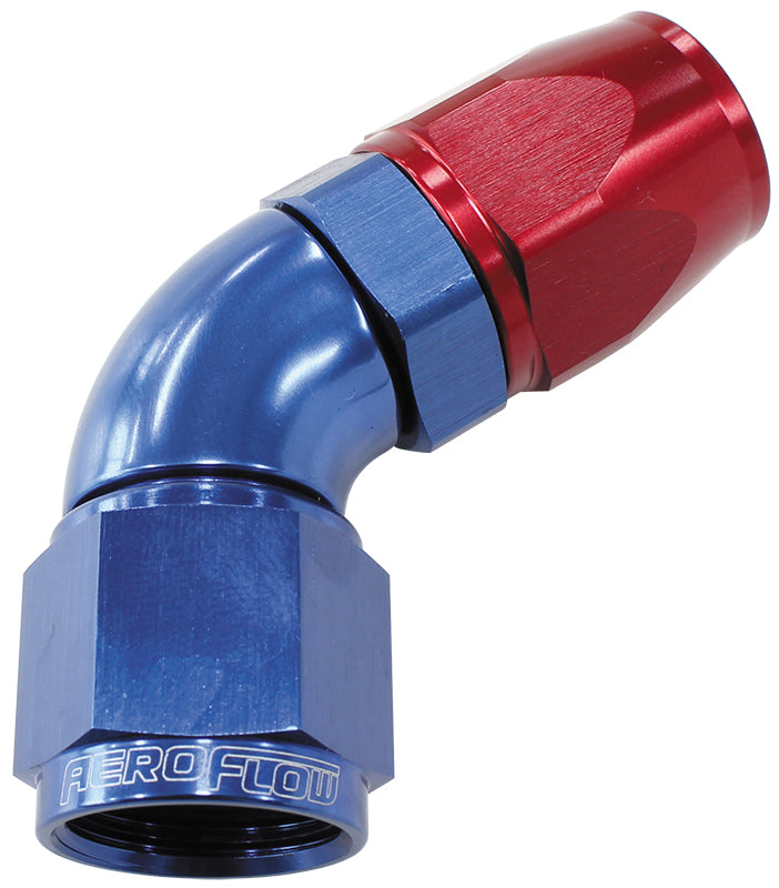 Aeroflow AF578-03D 60 Deg -3AN Full Flow Teflon Hose End Blue 1 Piece Fullflow