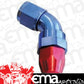Aeroflow 200 & 250 series braided hose 60 Deg -4AN Full Flow Teflon End Blue 1 Piece Fullflow Aeroflow Performance Products AF578-04D