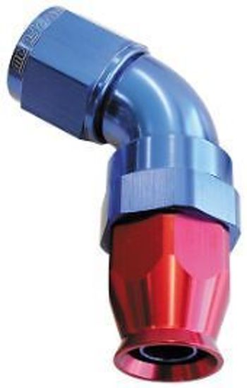Aeroflow AF578-06D 60 Deg -6AN Full Flow Teflon Hose End Blue 1 Piece Fullflow