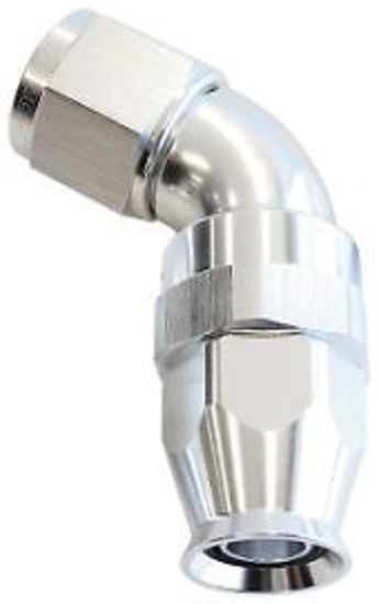 Aeroflow AF578-06DS 60 Deg -6AN Full Flow Teflon Hose End Silver 1 Piece Fullfl