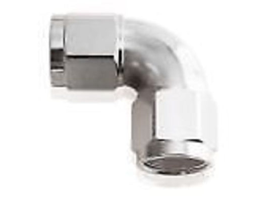 Aeroflow AF583-04S -4AN 90 Deg Swivel Coupler Silver Billet Full Flow 1Piece