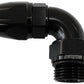 PTFE Male Hose End Adapter -6ORB to -6AN (Black Finish)