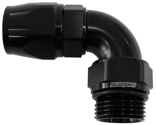 PTFE Male Hose End Adapter -6ORB to -6AN (Black Finish)