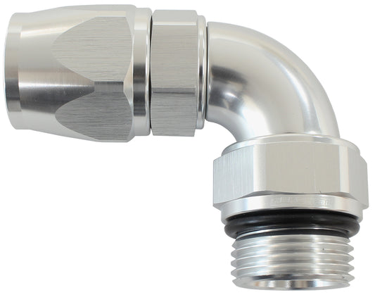 PTFE Male Hose End Adapter -6ORB to -6AN (Silver Finish)