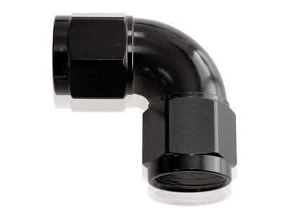 Aeroflow Performance Products AF583-08BLK 8AN 90 Deg Swivel Coupler Black Billet Full Flow 1 Piece