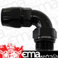 Aeroflow AF583-10-10DBLK Male End -10ORB to 10AN Telfonfull Flow Billet 90 Deg Black