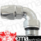 Aeroflow AF583-12-12DS Male End -12ORB to 12AN Telfonfull Flow Billet 90 Deg Silver