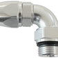 Aeroflow AF583-12-12DS Male End -12ORB to 12AN Telfonfull Flow Billet 90 Deg Silver