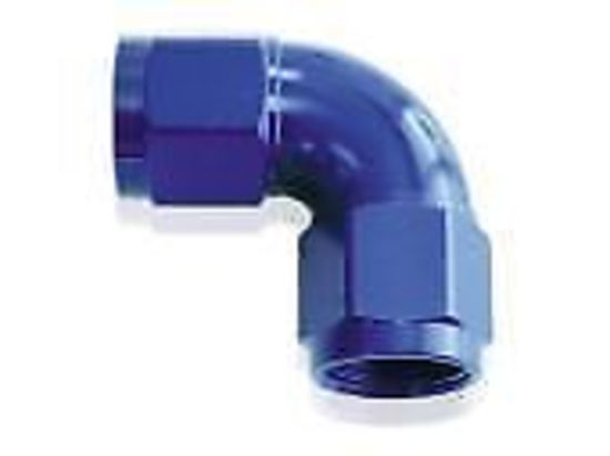 Aeroflow AF583-12 -12AN 90 Deg Swivel Coupler Blue Billet Full Flow 1 Piece