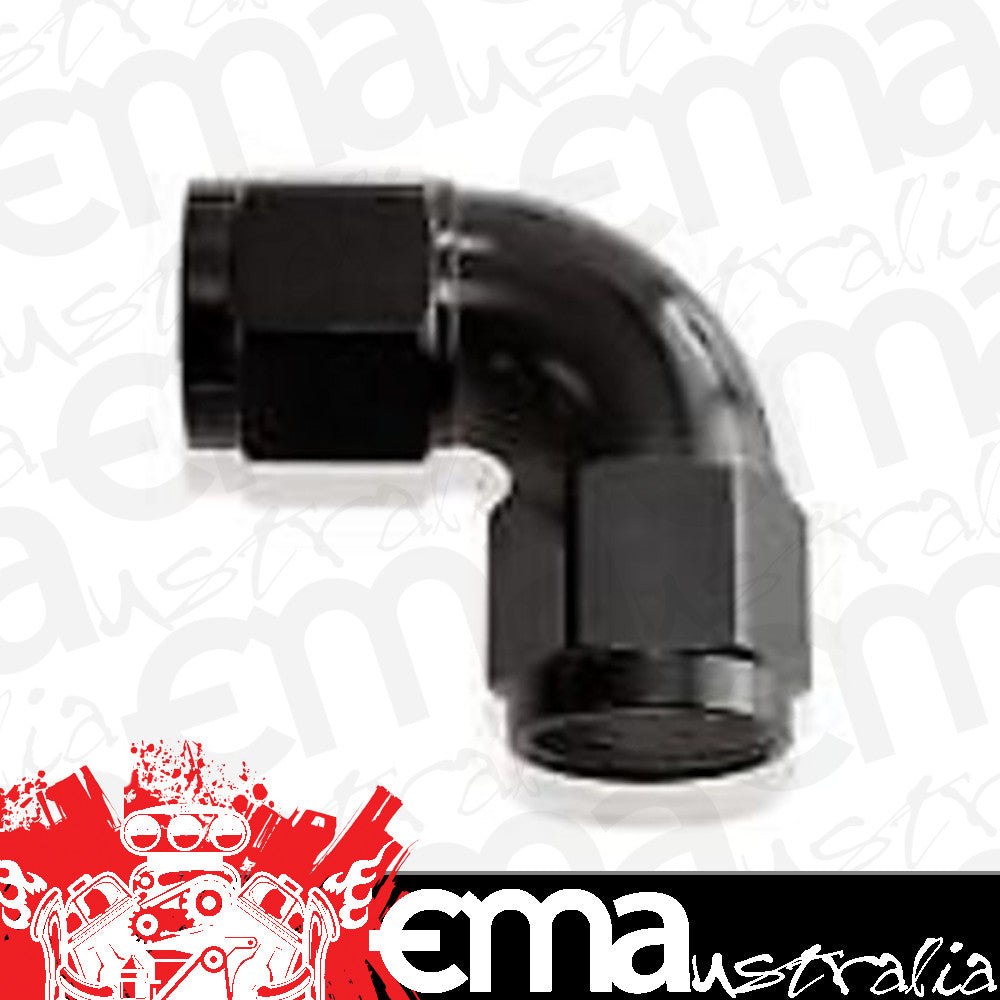 Aeroflow AF583-20BLK -20AN 90 Deg Swivel Coupler Black Billet Full Flow 1 Piece