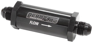 Aeroflow AF607-06BLK -6AN TURBO INLINE OIL FILTER BLACK 30 MICRON WASHABLE