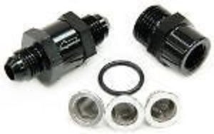 Aeroflow AF608-03BLK -3AN Inline Fuel & Oil Filter Black 3 x Filter 30 80 150 Mic