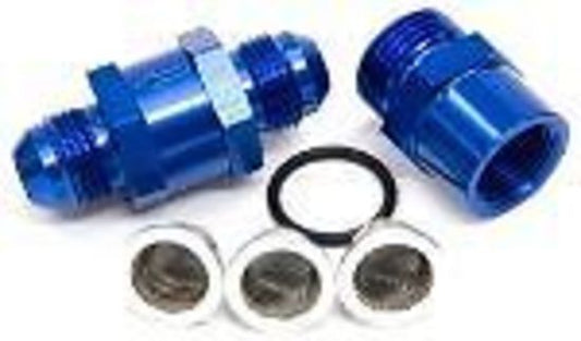 Aeroflow AF608-06 -6AN Inline Fuel & Oil Filter Blue 3 x Filter 30 80 150 Micr