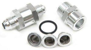 Aeroflow Performance Products AF608-06S 6AN Inline Fuel & Oil Filter Silver 3x Filter 30 80 150 Mic