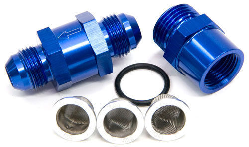 Aeroflow AF608-08 -8AN Inline Fuel & Oil Filter Blue 3 x Filter 30 80 150 Micr