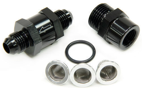 Aeroflow AF608-08BLK -8AN Inline Fuel & Oil Filter Black 3x Filter 30 80 150 Micr