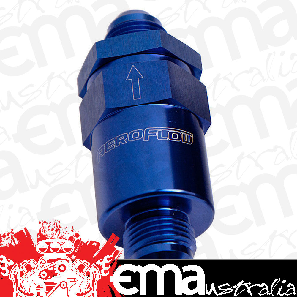 Aeroflow Performance Products AF609-06 Billet Fuel Filter -6AN Blue 30 Micron Bronze Filter
