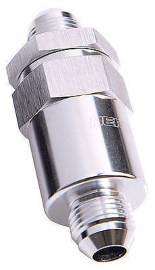 Aeroflow AF609-06S Billet Fuel Filter -6AN Silver 30 Micron Bronze Filter