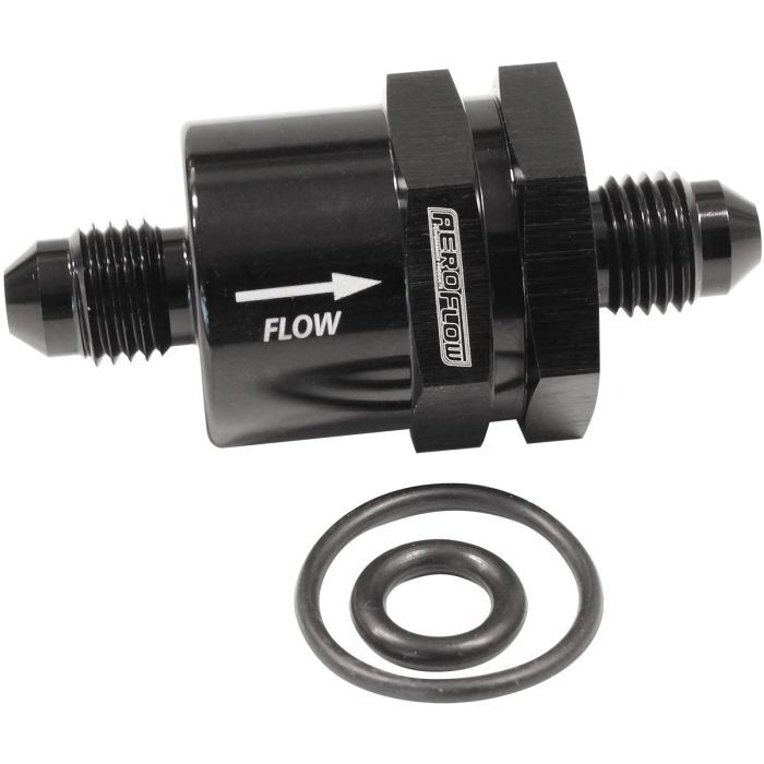 Aeroflow AF612-04BLK Inline Check Valve -4AN Black
