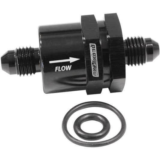 Aeroflow AF612-04BLK Inline Check Valve -4AN Black