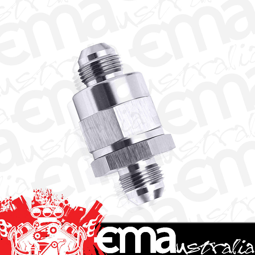Aeroflow AF612-06S Check Valve Inline -6AN Silver / One Way Valve