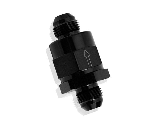 Aeroflow AF612-08BLK Check Valve Inline -8AN Black / One Way Valve