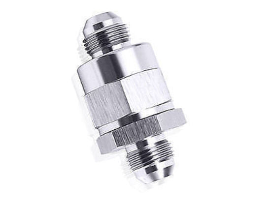 Aeroflow AF612-08S Check Valve Inline -8AN Silver / One Way Valve