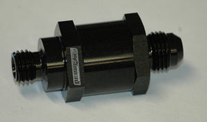 Aeroflow AF615-06BLK M12 x 1.5mm x -6AN Checkvalve Black Male to Male Bosch Pump