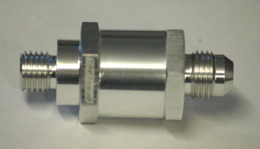 Aeroflow AF615-06S M12 x 1.5mm x -6AN Checkvalve Silver Male to Male Bosch Pump