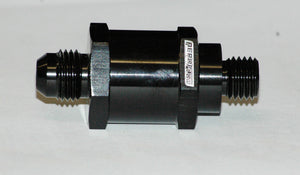 Aeroflow AF615-08BLK M12 x 1.5mm x -8AN Checkvalve Black Male to Male Bosch Pump