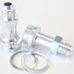 Aeroflow AF700-06-LS Holley Inlet Fitting -6AN Silver 7/8" x 20 to -6AN Long