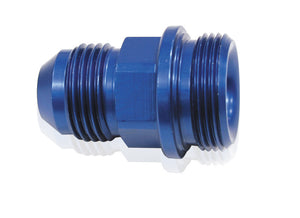 Aeroflow AF700-06 Holley Inlet Fitting -6AN Blue 7/8" x 20 to -6AN Short