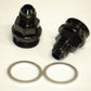 Aeroflow AF700-06BLK Holley Inlet Fitting -6AN Black 7/8" x 20 to -6AN Short