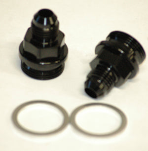 Aeroflow AF700-06BLK Holley Inlet Fitting -6AN Black 7/8" x 20 to -6AN Short