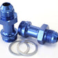 Aeroflow AF700-08 Holley Inlet Fitting -8AN Blue 7/8" x 20 to -8AN Long