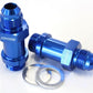 Aeroflow AF701-06-L Barry Grant Demon Inlet Fitting -6AN Blue 9/16" x 24 to -6AN Long