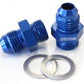 Aeroflow AF701-06 Barry Grant Demon Inlet Fitting -6AN Blue 9/16" x 24 to -6AN Short