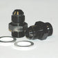 Aeroflow AF701-06BLK Barry Grant Demon Inlet Fitting -6AN Black 9/16" x 24 to -6AN Short